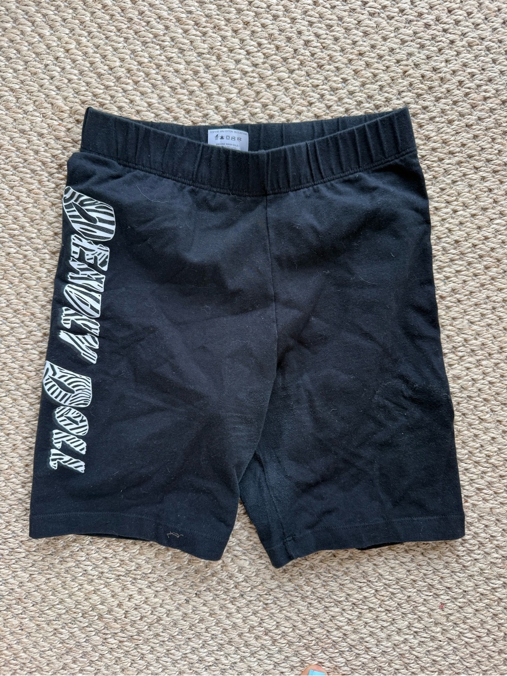 Chrome Hearts Black Bike Shorts with White Zebra Logo